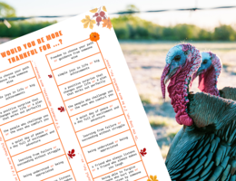 THANKSGIVING 01 - Would you be more thankful for...?