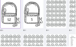 Wielkanocne różnicowanie głosek "sz" i "s" z zającem Szymonem.