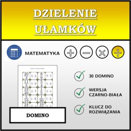 Domino - Dzielenie ułamków | matematyka