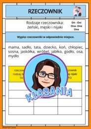 Rzeczownik- rodzaje i liczby rzeczownika