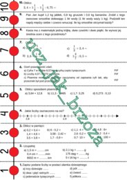 Ułamki dziesiętne, klasa 5, powtórzenie, sztafeta zadaniowa, praca w grupach