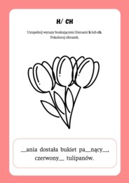 Ortograficzny Dzień kobiet Ortograficzne karty pracy z treningiem grafomotorycznym dla młodszych dzieci.