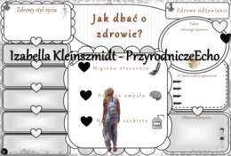 Karta pracy „Jak dbać o zdrowie?” wykonana w power point do edycji. Przyroda 4, „Ja i moje ciało” na podstawie wydawnictwa WSiP