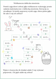 Wielkanocna tabliczka mnożenia