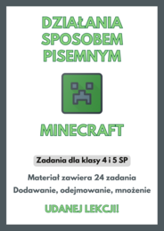 Działania sposobem pisemnym Minecraft :-)