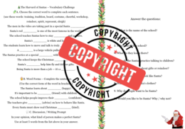 Gazetka językowa Santa Around the World+ kod QR do filmiku+karta pracy+ quiz| Wyjątkowa Edukacyjna dekoracja klasy lub korytarza