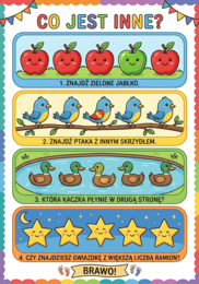 Karta pracy przedszkole - Co jest inne  - 1