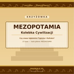 KRZYŻÓWKA "MEZOPOTAMIA" KARTA PRACY + KLUCZ ODPOWIEDZI
