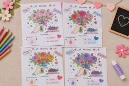 Kolorowanka „Bukiet dla mamy”