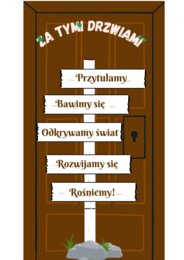 Dekoracja na drzwi przedszkolne - wersja na ciemne drzwi