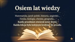 Pożegnanie ósmoklasistów – elegancka prezentacja na zakończenie szkoły podstawowej