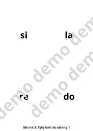 Muzyka, nauka nut. Kart/fiszki nazwy dźwięków w kluczu wiolinowym.  51 nut (w tym krzyżyki i bemole).