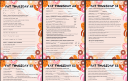Fat Thursday (Tłusty Czwartek) Worksheet Karty Pracy zestaw poziomy A1 - B2