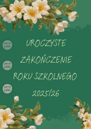 Plakat Uroczyste zakończenie roku szkolnego