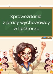 Sprawozdanie z pracy wychowacy
