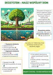 Plakaty edukacyjne. Ekologia. Ochrona środowiska. Recykling. Energia odnawialna. Lasy.
