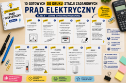 Stacje zadaniowe – Prąd elektryczny | Klasa 8 | Powtórzenie działu