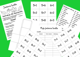 DARMOWA Jesienna Kostka - TABLICZKA MNOŻENIA - projekt matematyczno-artystyczny
