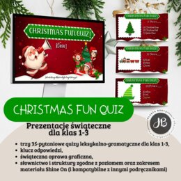Christmas Fun Quiz – świąteczne prezentacje dla klas 1–3