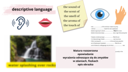 Descriptive language, matura rozszerzona z angielskiego, opowiadanie, wyrażenia odnoszące się do zmysłów