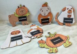 Halloween - straszne części mowy - dopasowywanka