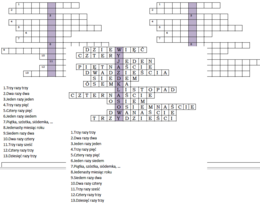 Matematyczny logogryf dla klasy 2 z hasłem: Wyjazd klasowy