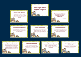 DLACZEGO WARTO CZYTAĆ KSIĄŻKI? - zalety czytania - Dzień Książki – BIBLIOTEKA - gazetka – wersja 3