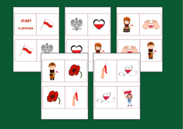 11 LISTOPADA – Święto Odzyskania Niepodległości – DOMINO PODŁOGOWE – biblioteka – świetlica – przedszkole