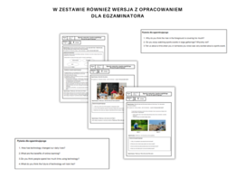 Matura Ustna Język Angielski Przykładowe zestawy egzaminacyjne 5 zestawów wersja dla zdającego i egzaminującego