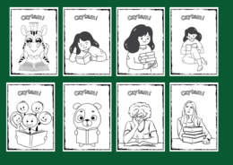 CZYTAM! - kolorowanka – kolorowanki – biblioteka – świetlica – przedszkole – 36 wersji