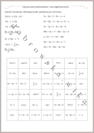 Wyrażenia algebraiczne – kodowanie