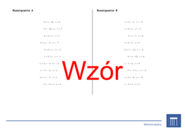 Równania liniowe (liczby całkowite), przekształcenia równoważne (dodawanie, odejmowanie) | matematyka, algebra | 26 kolumn