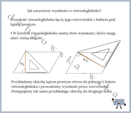 Wysokość równoległoboku - notatka