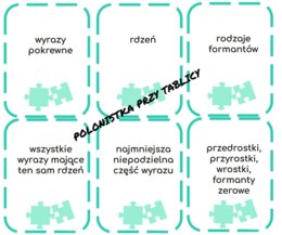 Gra typu memo: słowotwórstwo - pojęcia