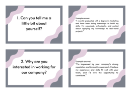 50 FLASHCARDS - JOB INTERVIEW