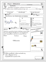 Fale i drgania - karta pracy