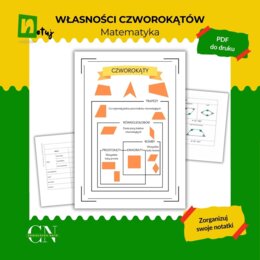 Własności czworokątów - tabele i notatka