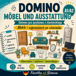 Domino – Möbel und Ausstattung | gra językowa z niemieckiego A1–A2