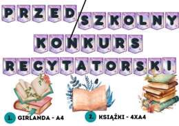 Konkurs Recytatorski – girlanda szkolny lub przedszkolny