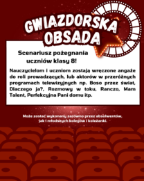 "Gwiazdorska obsada!" Scenariusz pożegnania uczniów klasy 8.