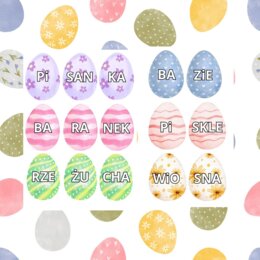 Nauka czytania metodą sylabową - Wielkanocne Pisanki Czytanki