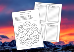 IMIESŁOWY - mandala - karta pracy - egzamin - powtórka