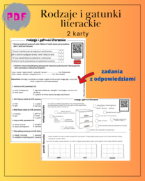 Rodzaje i gatunki literackie - zadania