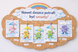 Deszczowe stworki z guzików