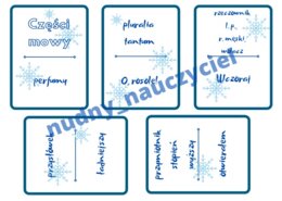 Domino - części mowy - wersja biała