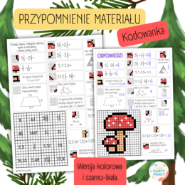 PRZYPOMNIENIE MATERIAŁU – kodowanka - 16 ZADAŃ - klasa 5/ klasa 6/ klasa7 / klasa8