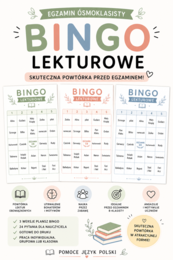 bingo lekturowe - egzamin ósmoklasisty - powtórki - lektury