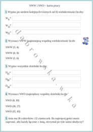 NWW i NWD - karta pracy