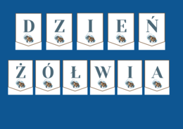 DZIEŃ ŻÓŁWIA – girlanda – napis – gazetka – wersja 2