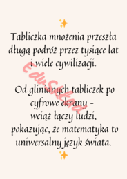 🧮 Historia tabliczki mnożenia – gazetka szkolna / plakat edukacyjny